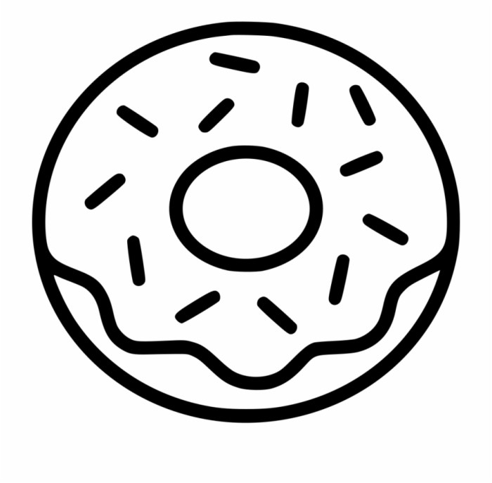 Animated donut coloring page