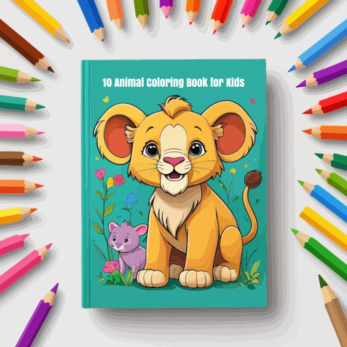 Animal coloring book kids