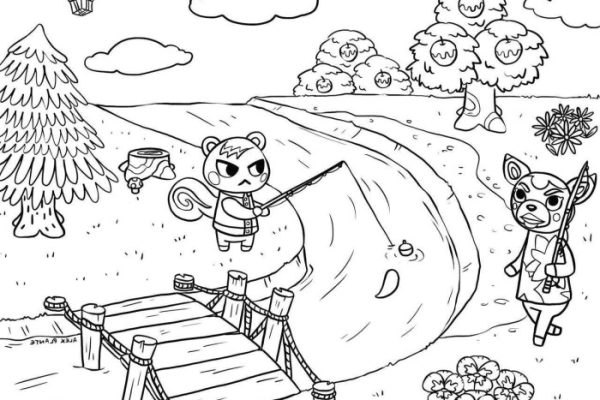 Animal crossing coloring pages free printable