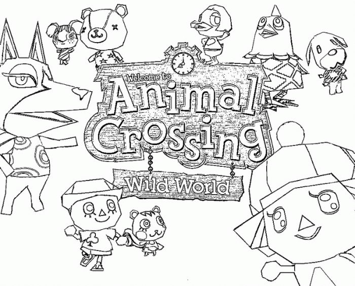 Animal crossing coloring pages free printable