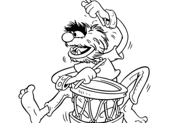 Animal the muppets coloring page