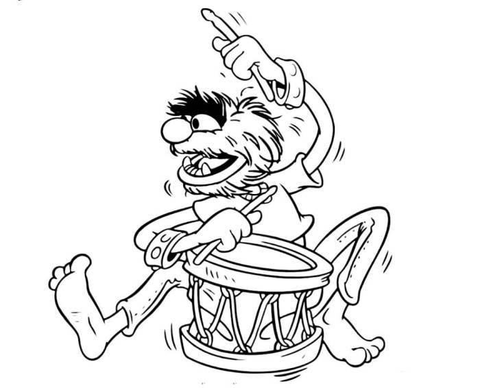 Animal the muppets coloring page