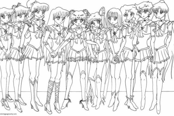 Anime coloring page sailor moon