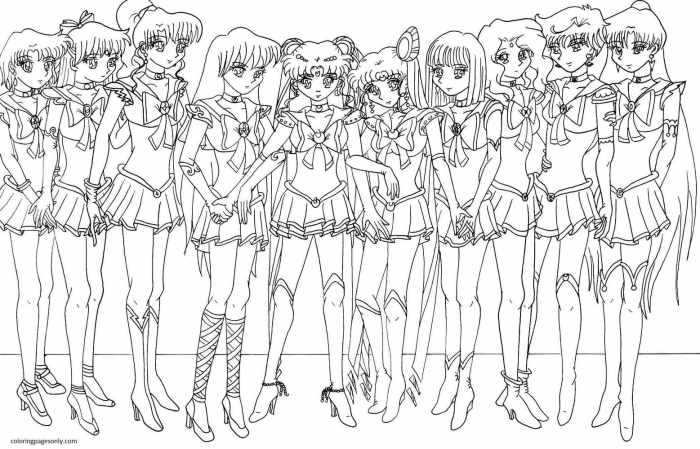 Anime coloring page sailor moon