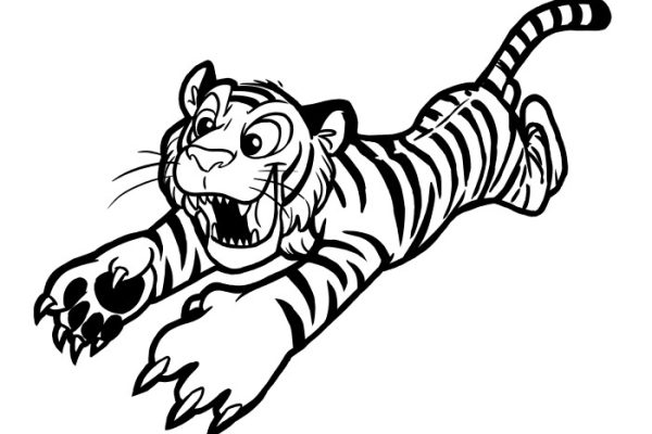 Animal coloring pages of tigers