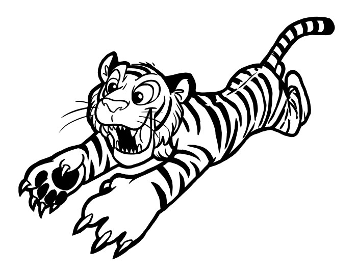 Animal coloring pages of tigers