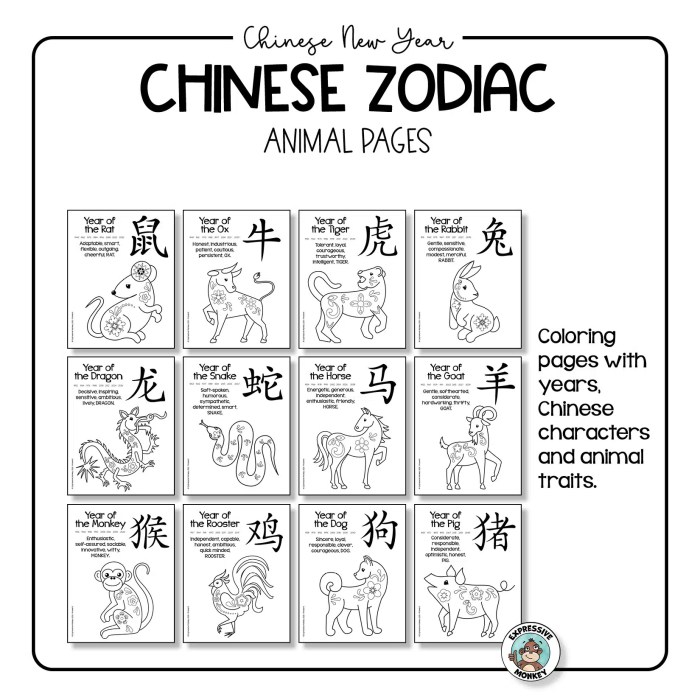 Animals of china coloring pages