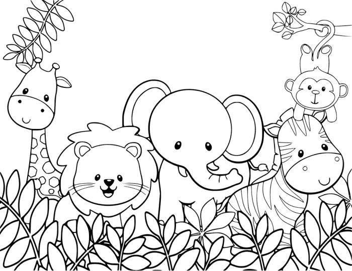 Free coloring pages baby animals