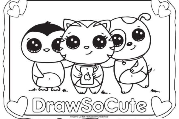 Cute animals coloring sheets