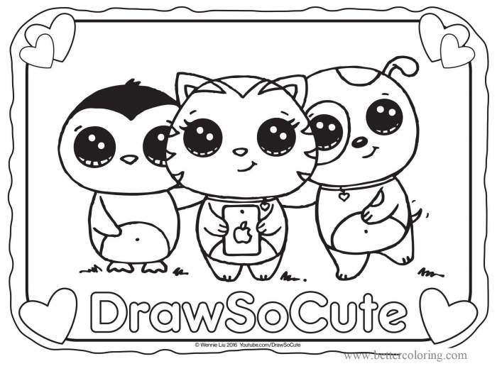 Cute animals coloring sheets