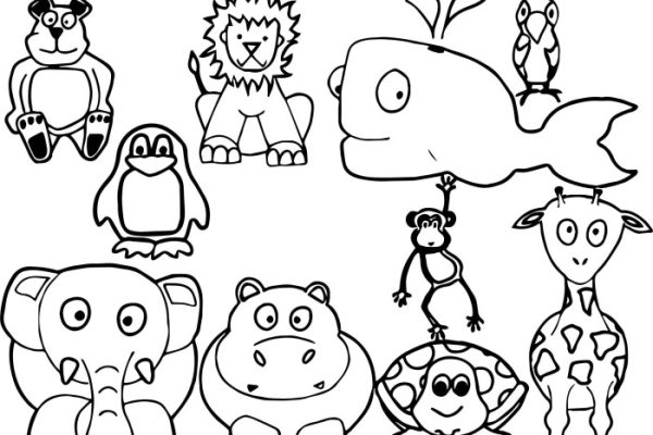 Animal coloring pages for kids to print