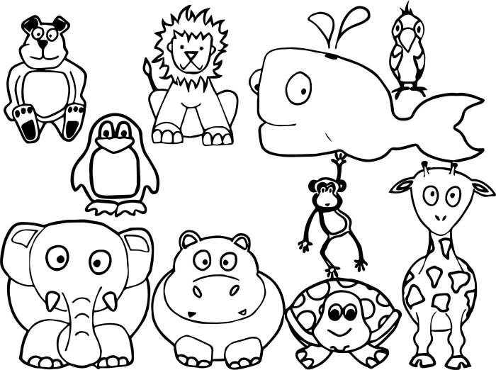 Animal coloring pages for kids to print