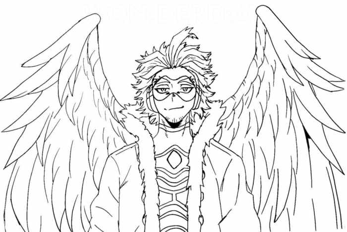 Anime coloring page my hero academia