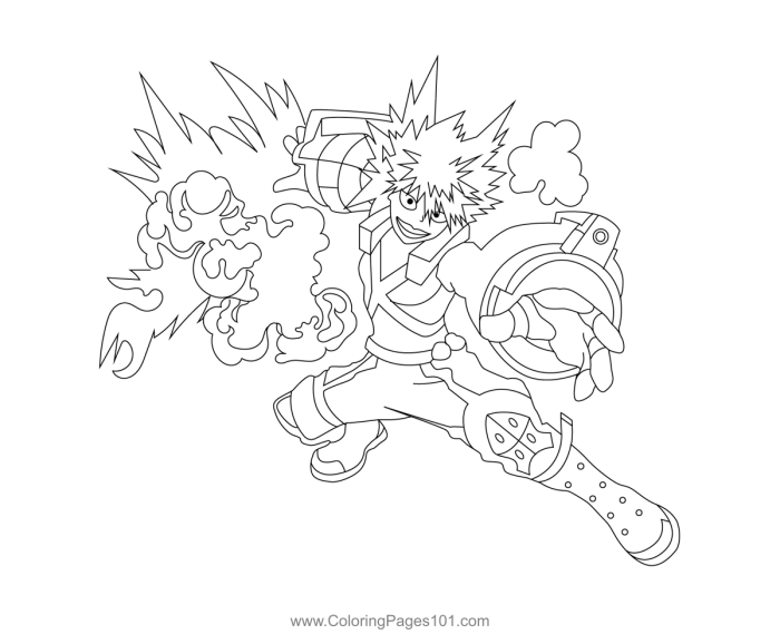 Anime bakugo coloring pages