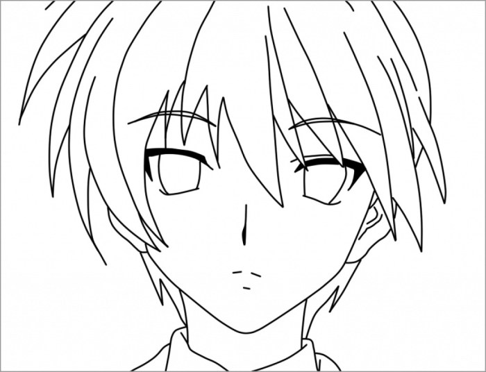 Anime easy coloring pages