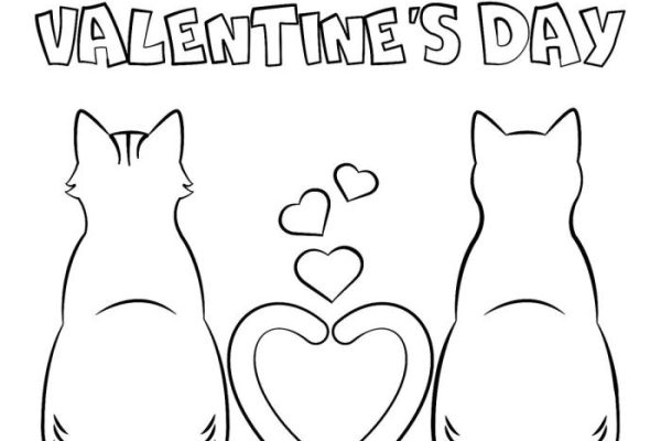 Free animal valentine coloring pages