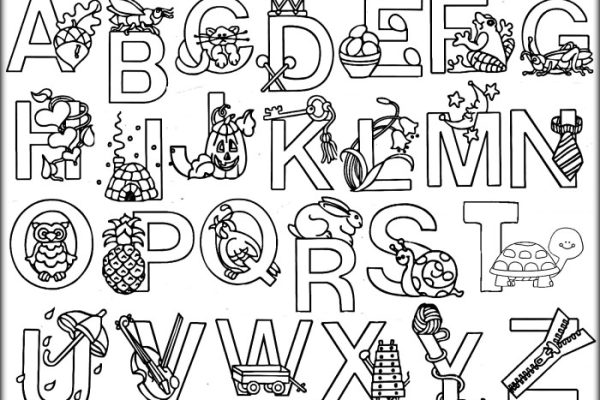 Coloring pages animals letters