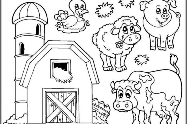 Printable farm animal coloring pages