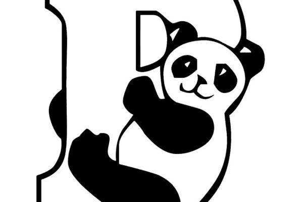 Animal faces coloring pages panda