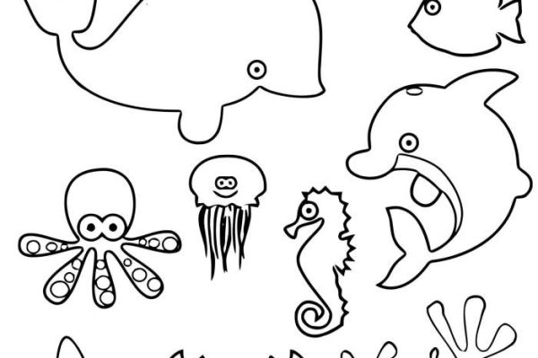 Ocean animals coloring pages