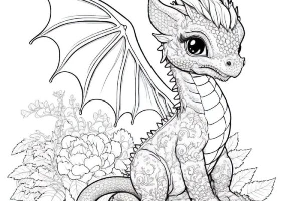 Animal coloring pages dragons