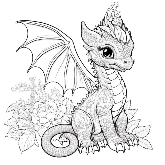 Animal coloring pages dragons