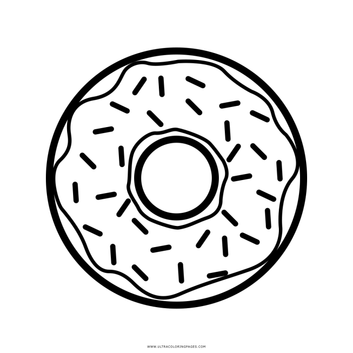 Animated donut coloring page