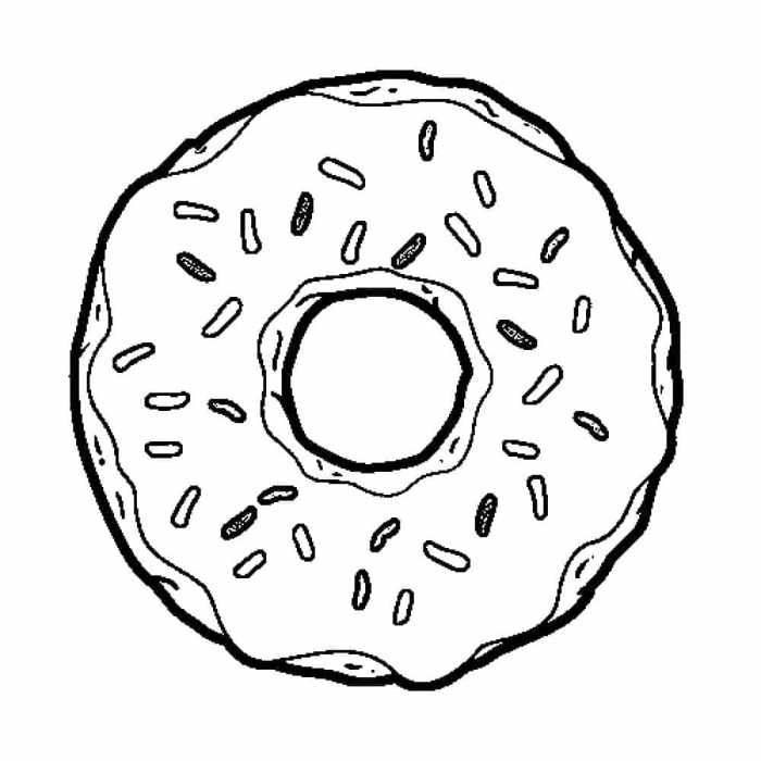 Animated donut coloring page