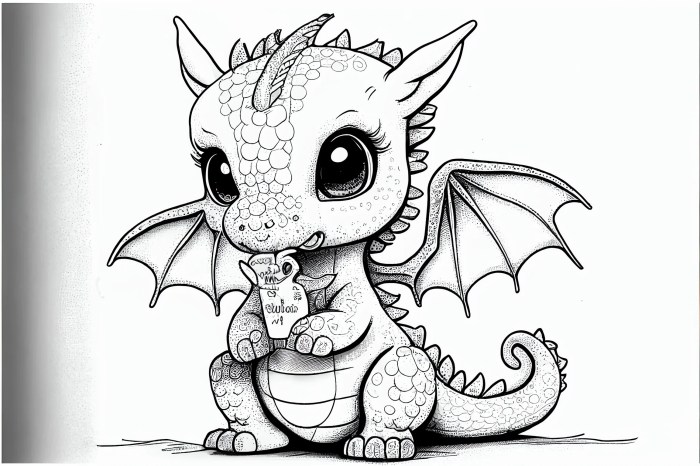 Animal dragon baby cartoon coloring pages