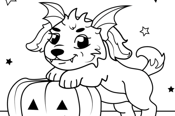 Coloring pages halloween animals