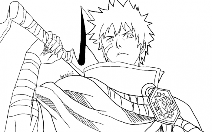 Anime bleach coloring page