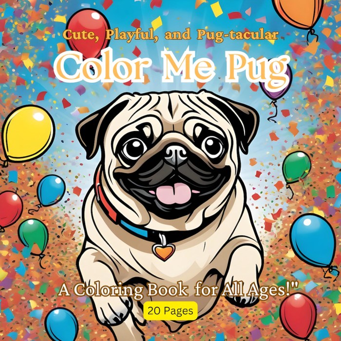 Animal coloring pages pug