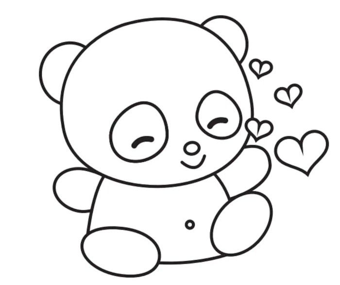 Animal faces coloring pages panda