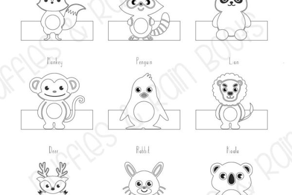 Animal finger puppets coloring