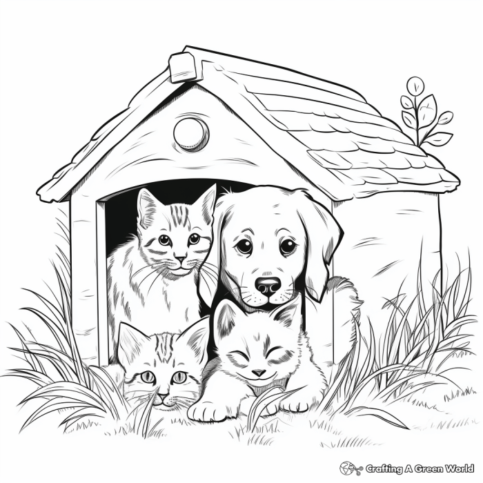 Animal shelter coloring books