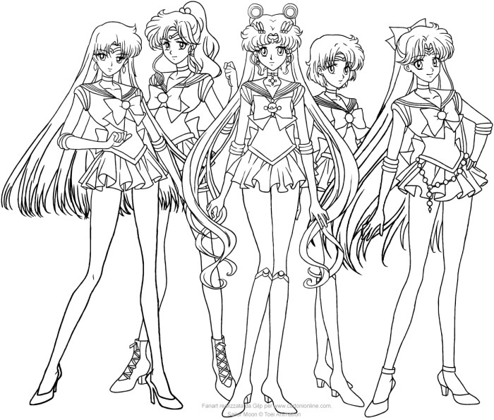 Anime coloring page sailor moon