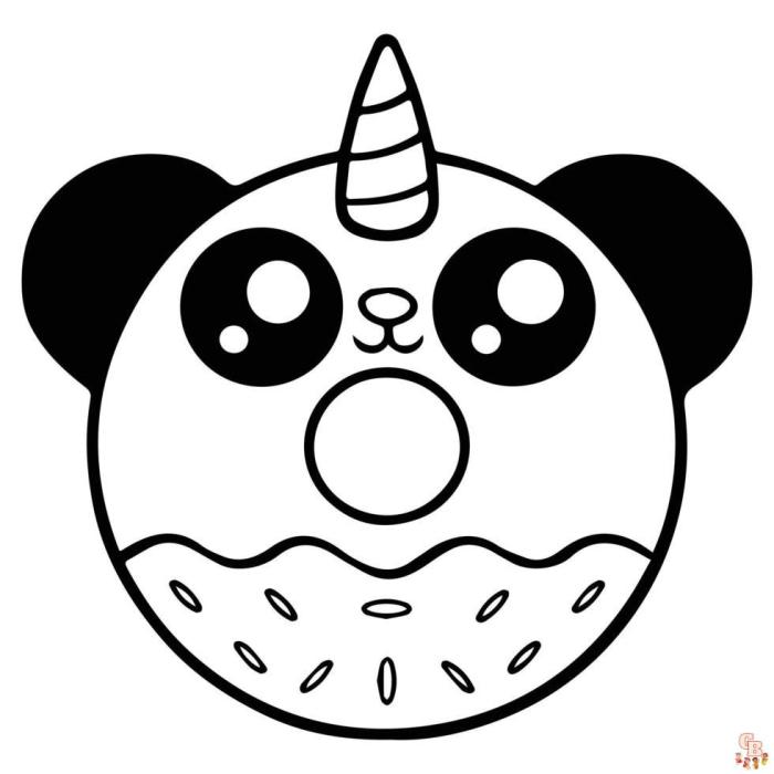 Animal faces coloring pages panda