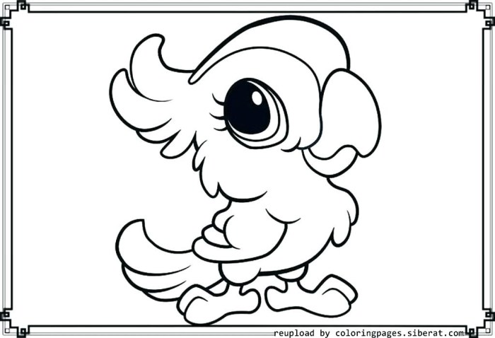 Adorable animal cute baby animal coloring pages