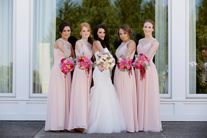 Long wedding party dresses