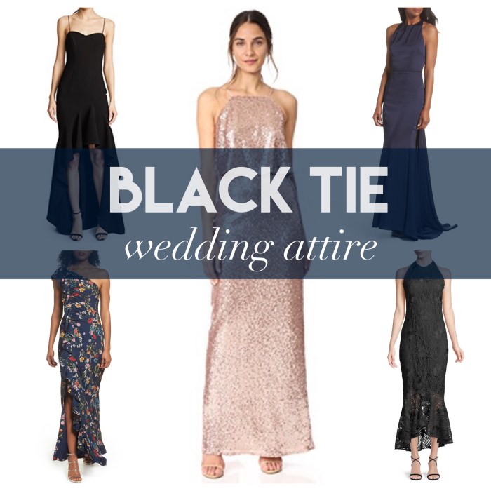 Wedding guest black tie dresses