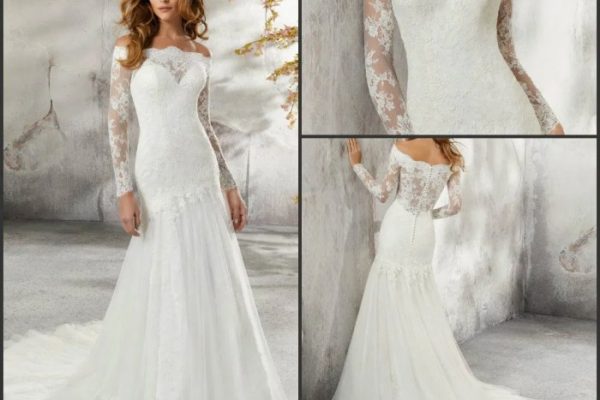 Affordable long sleeve wedding dresses