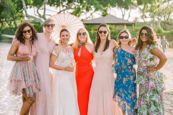 Fall beach wedding guest dress