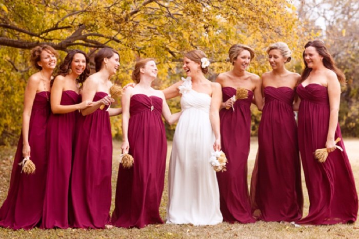 Autumn wedding bridesmaid dresses