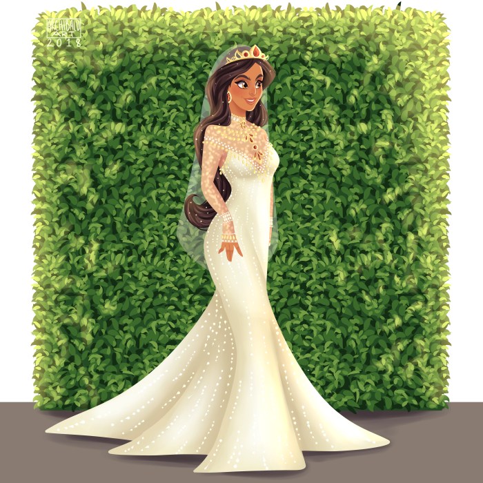 Princess jasmine wedding dress