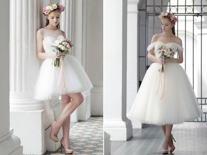 Dresses glamour short wedding