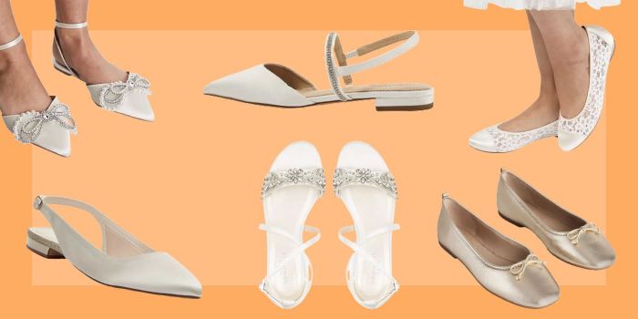 Flat dress shoes for a wedding