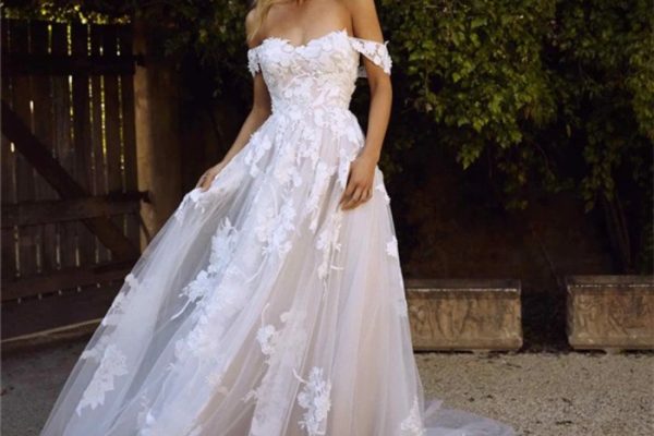 Wedding dress off shoulder