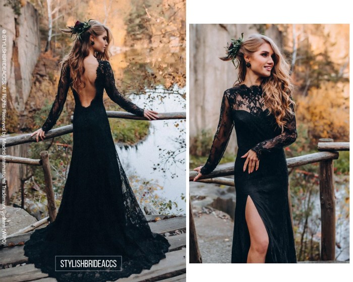 Black dresses for wedding reception