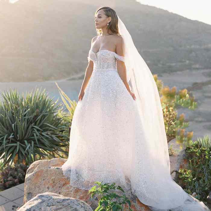 Wedding dress off shoulder