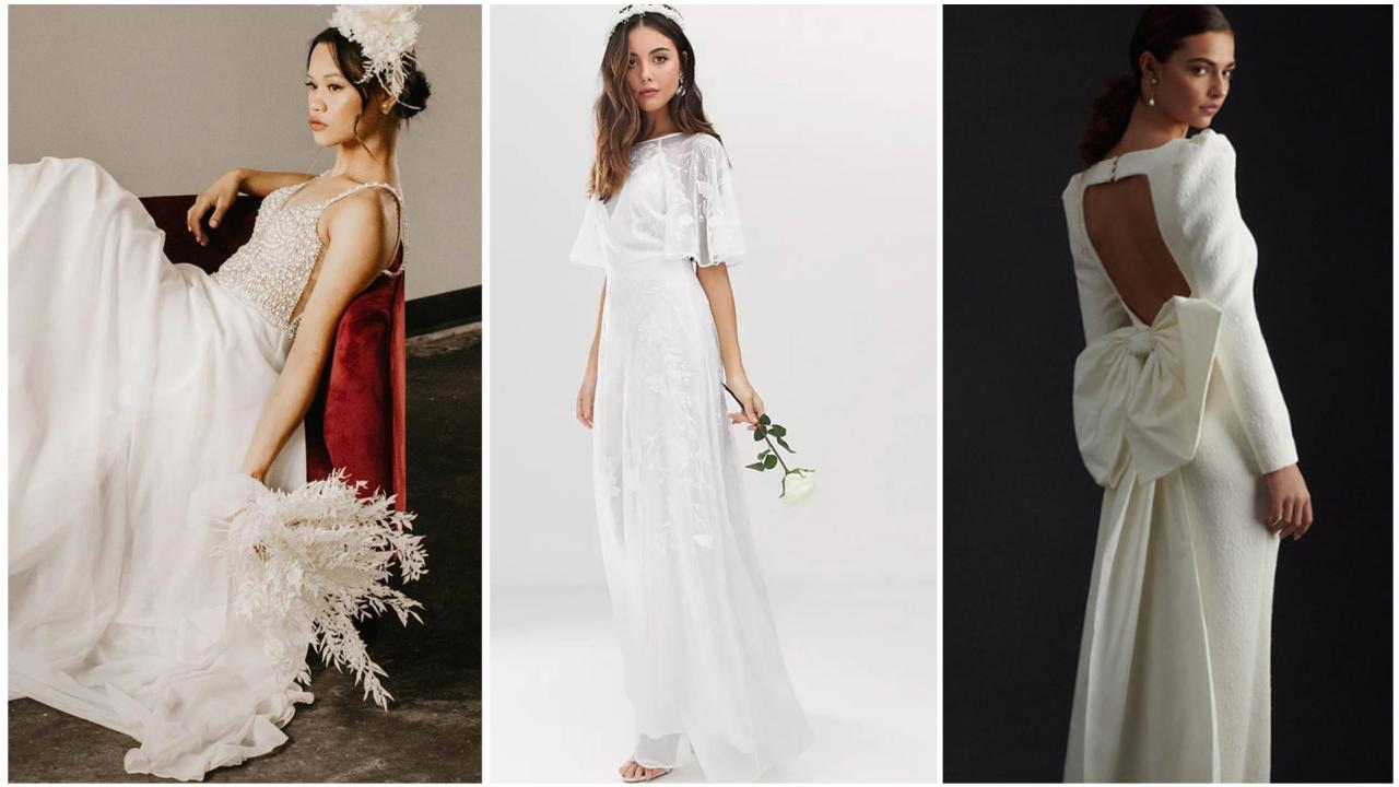 Simple gowns remind stunning weddings these us courtesy designer wedding